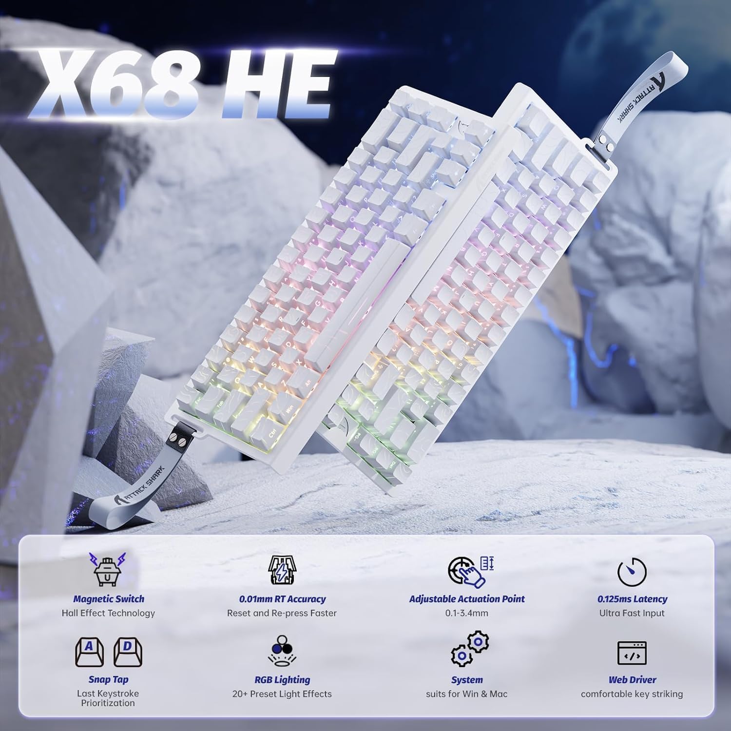 Attack Shark X68 HE - Magnetic Switch 8K