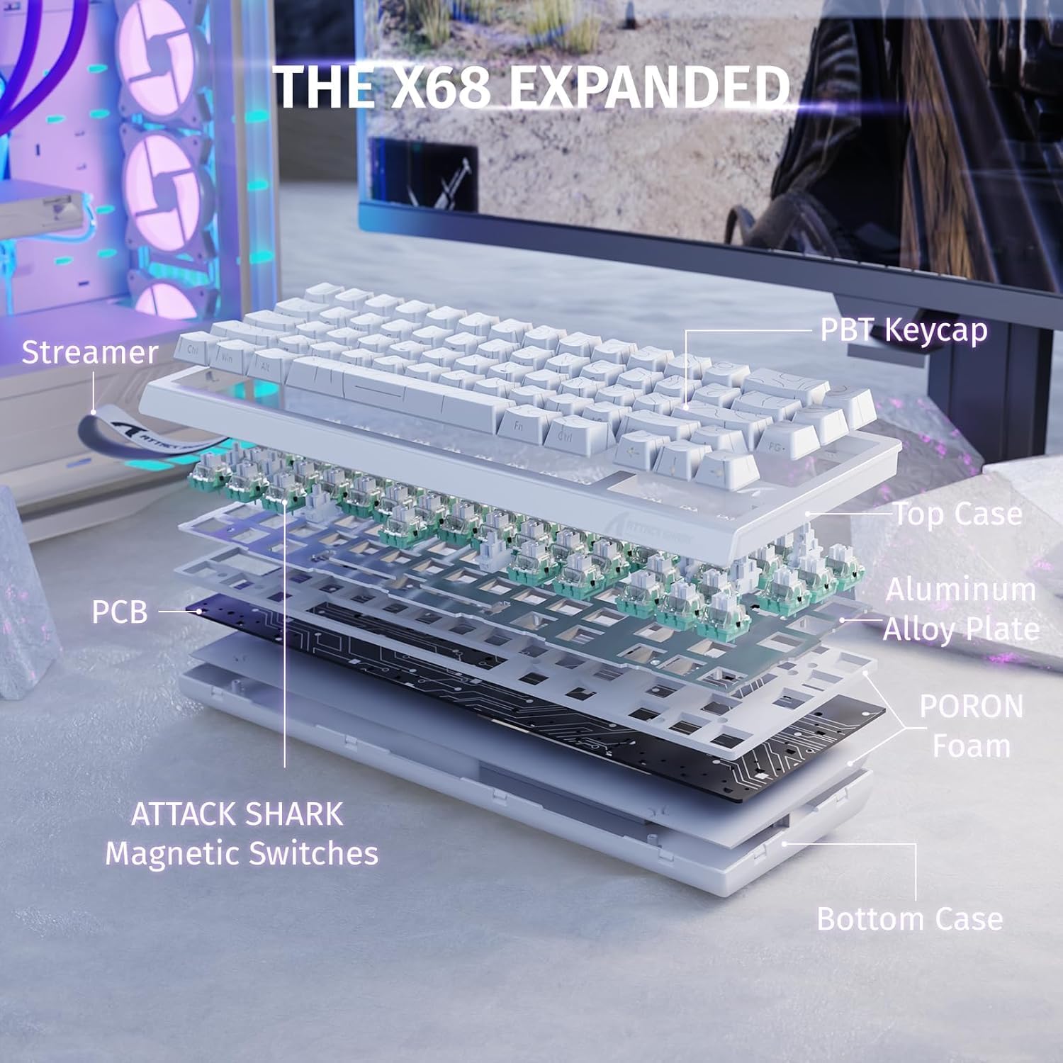 Attack Shark X68 HE - Magnetic Switch 8K