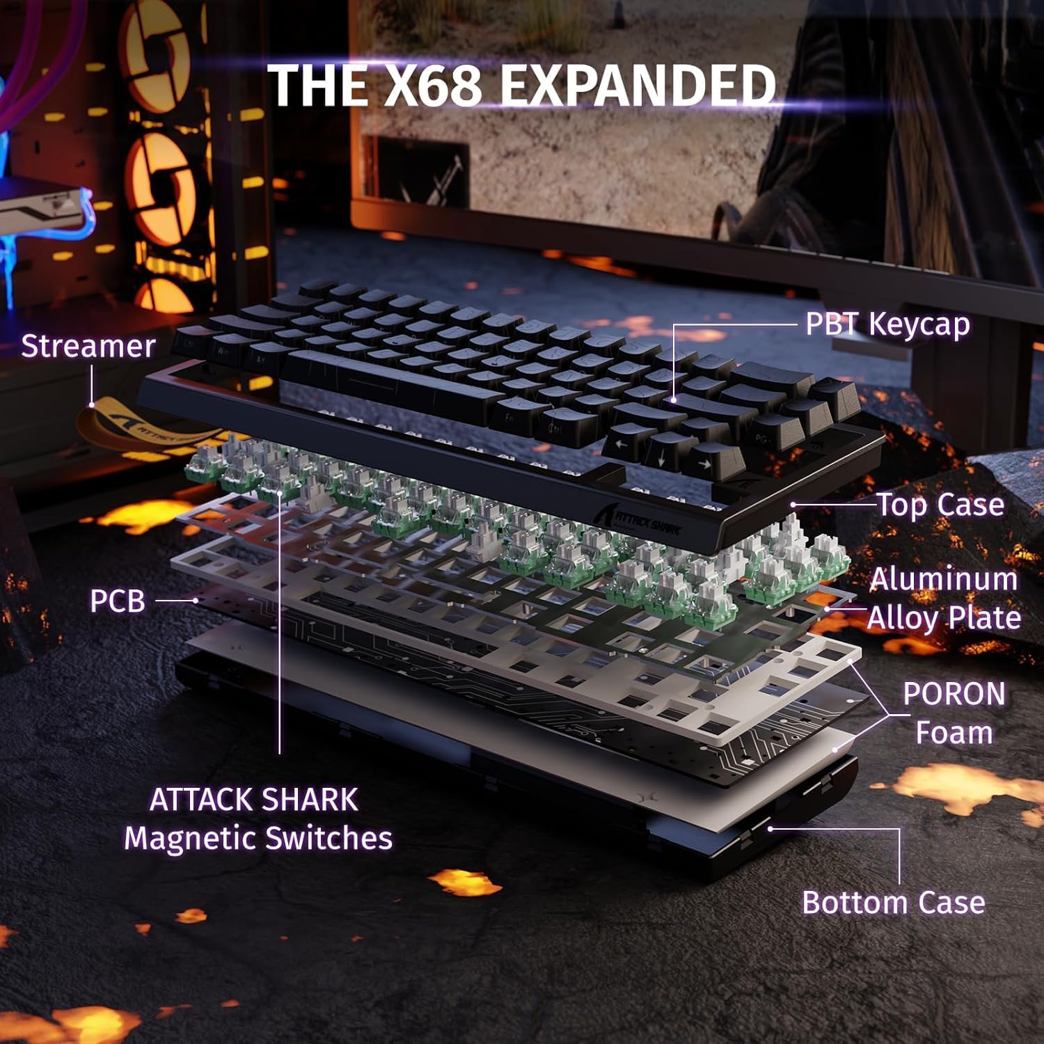 Attack Shark X68 HE - Magnetic Switch 8K