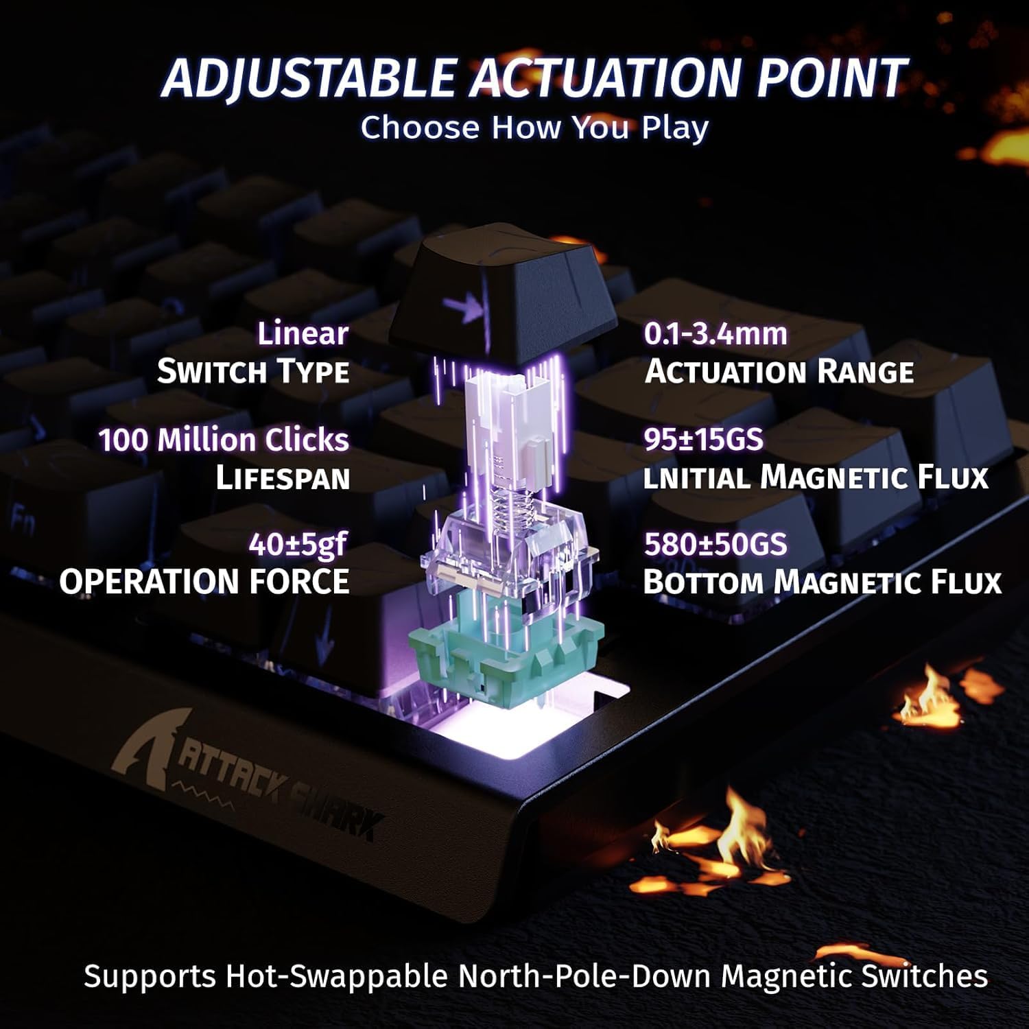 Attack Shark X68 HE - Magnetic Switch 8K