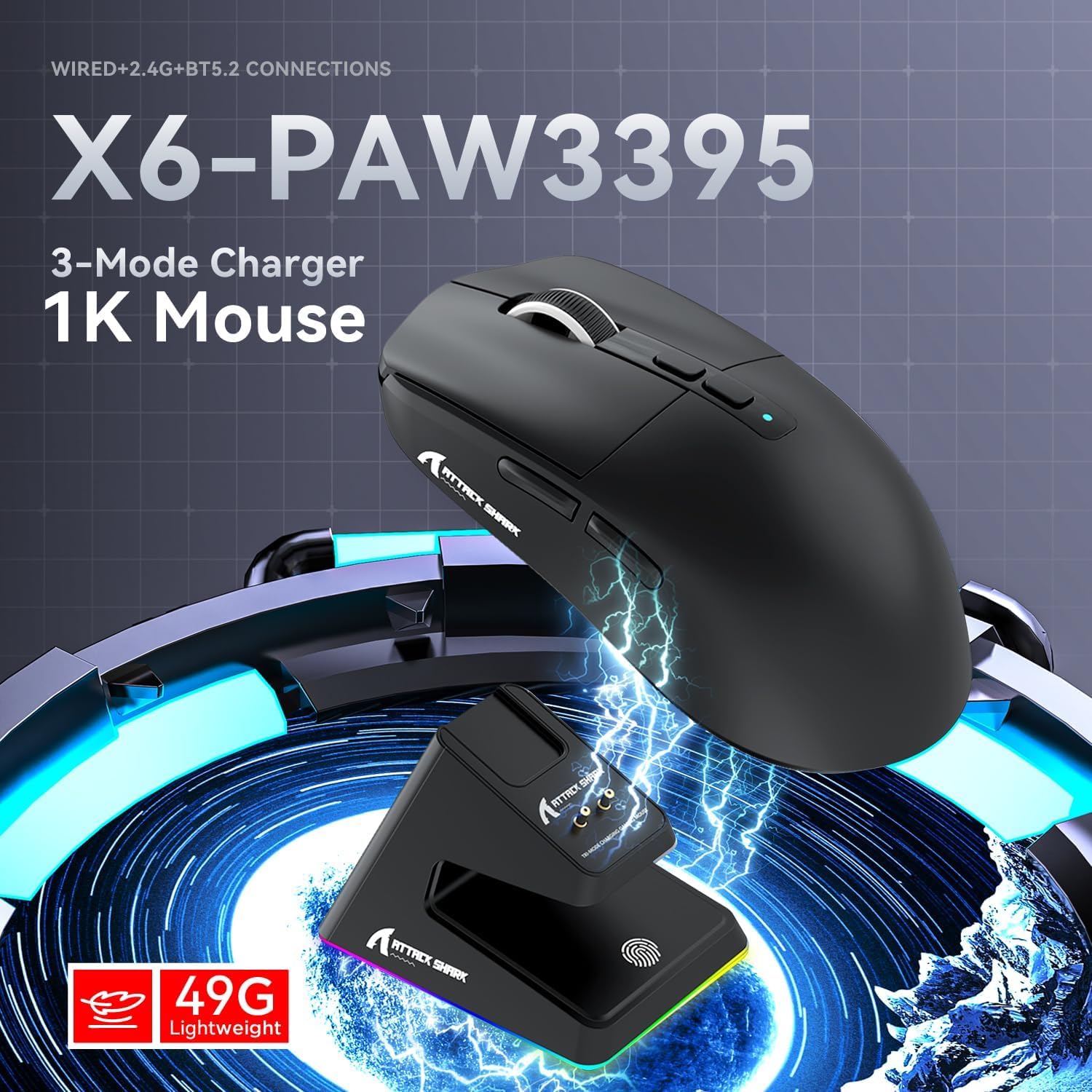 Attack Shark X6 Wireless Black