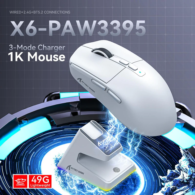 Attack Shark X6 Wireless White