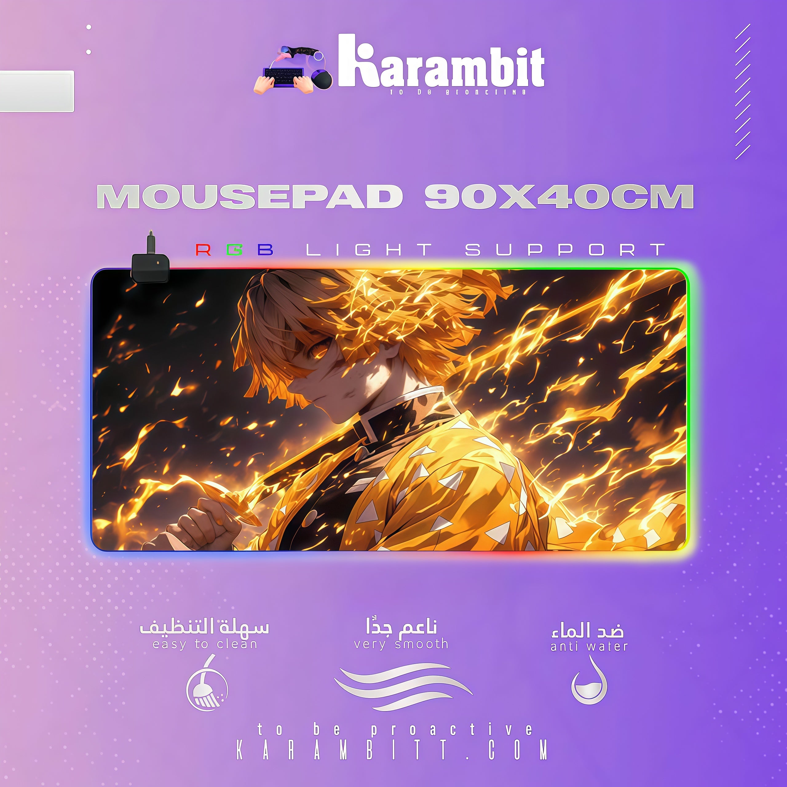 RGB Mouse Pad I Zenitsu