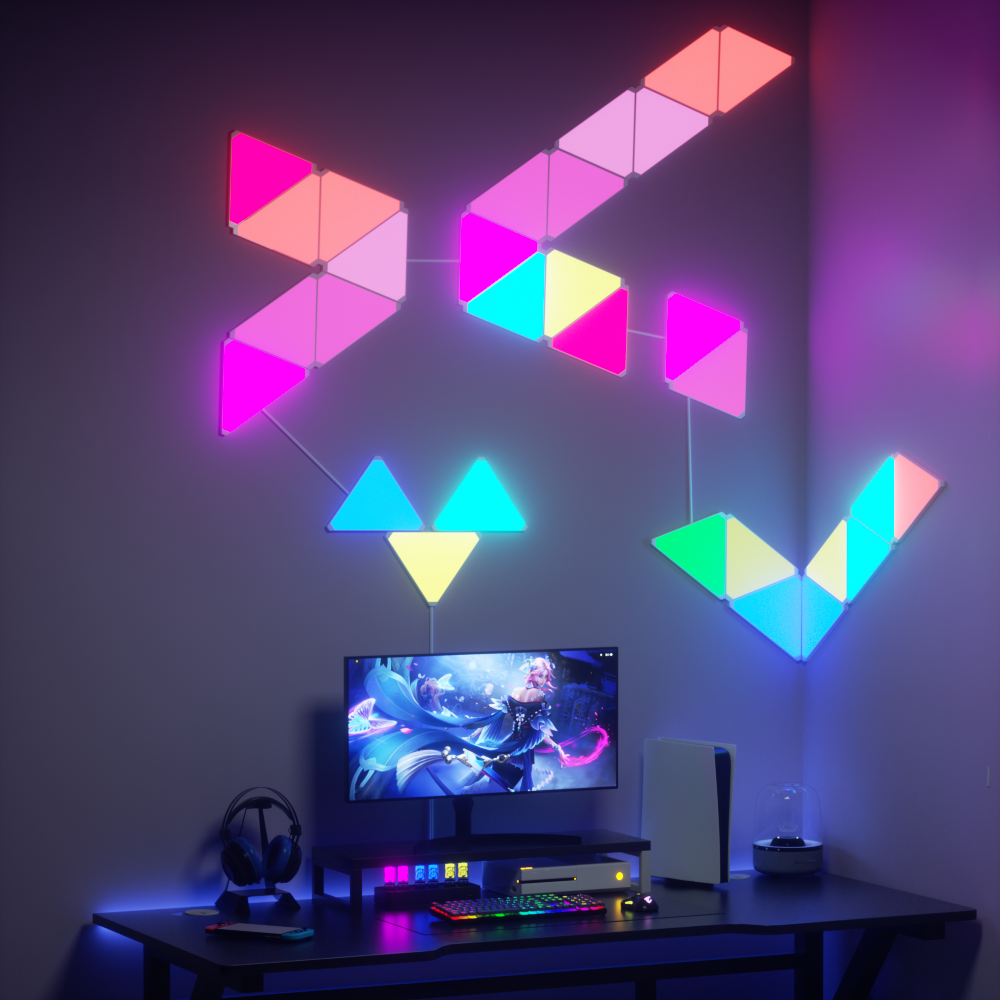 Hexagon RGB Wall Light 10 Pack - إضاءة جدارية سداسية RGB -  10 قطع