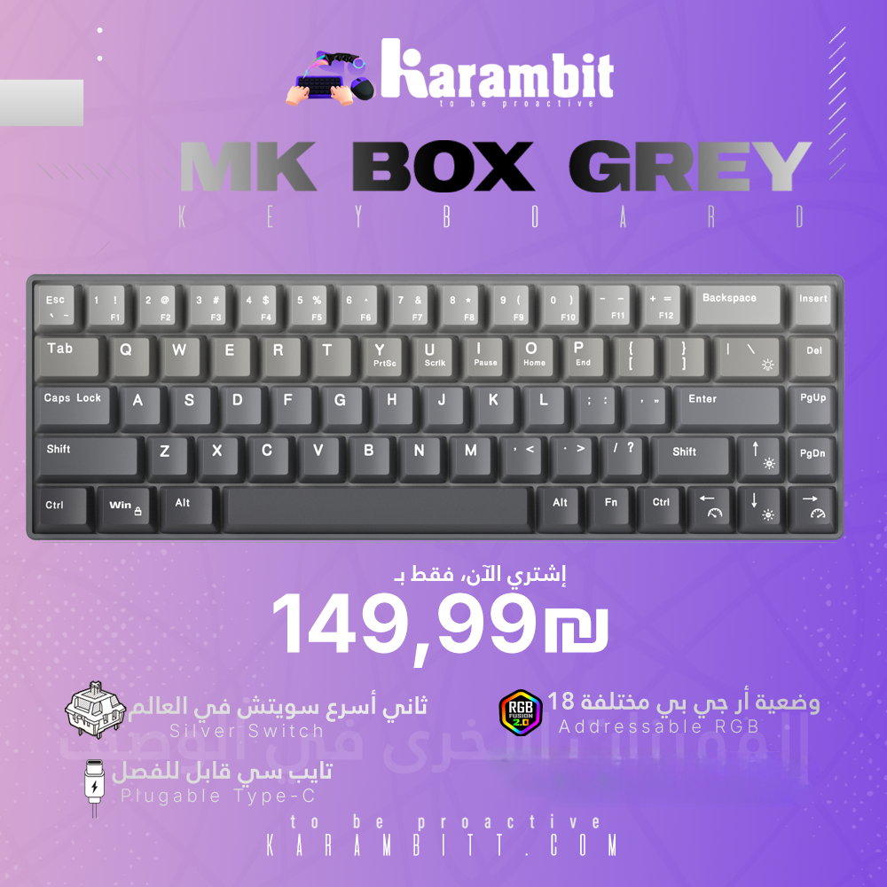 MageGee Mk Box Grey - Silver Switch