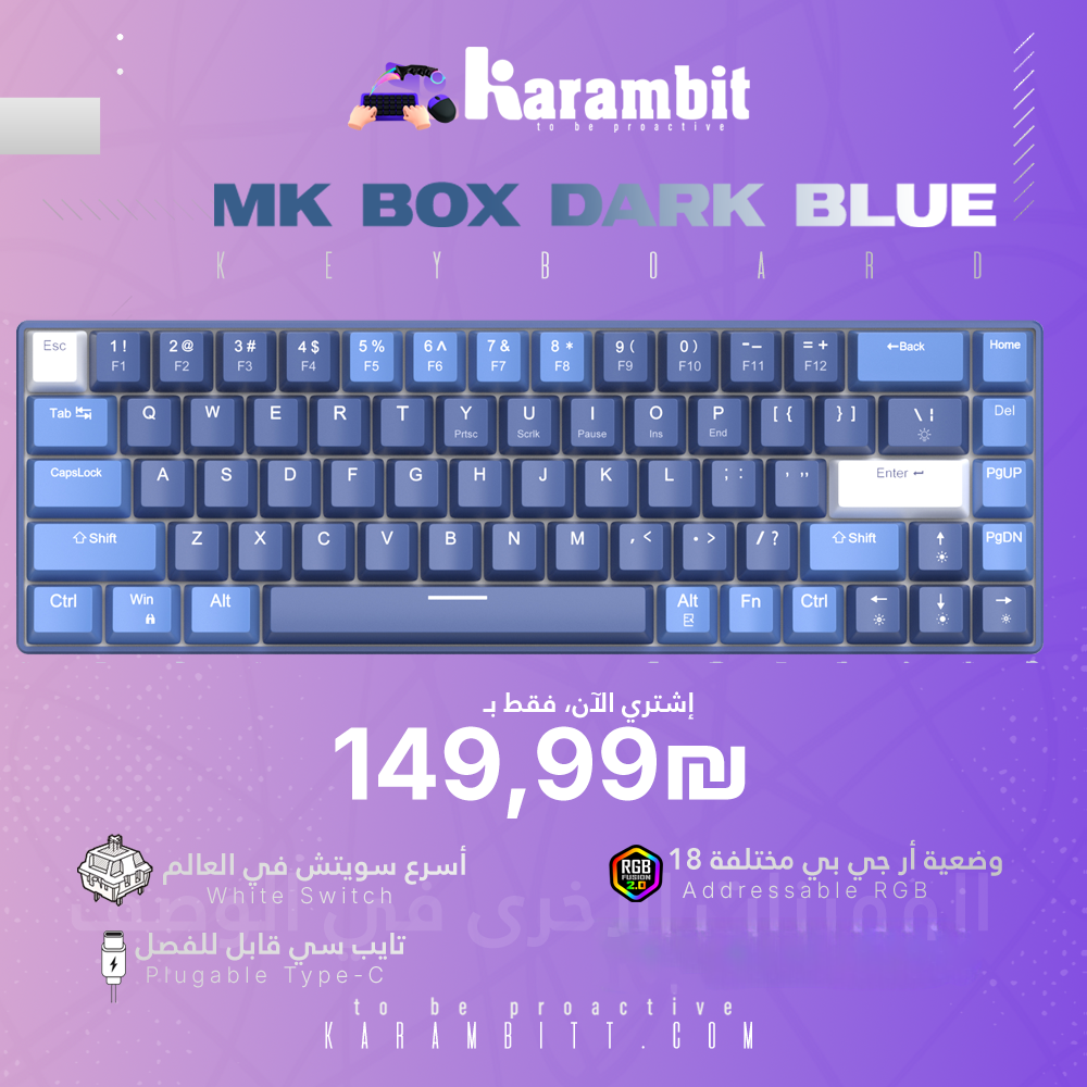 Magegee MK Box Dark Blue - White Switch