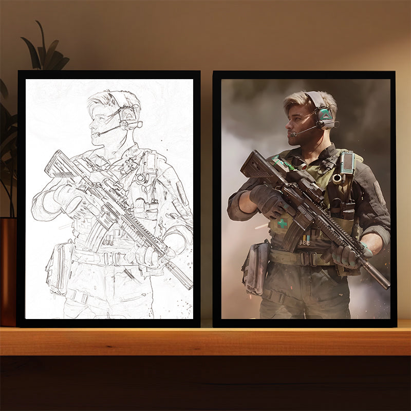 Light Frame Poster - Delta Force