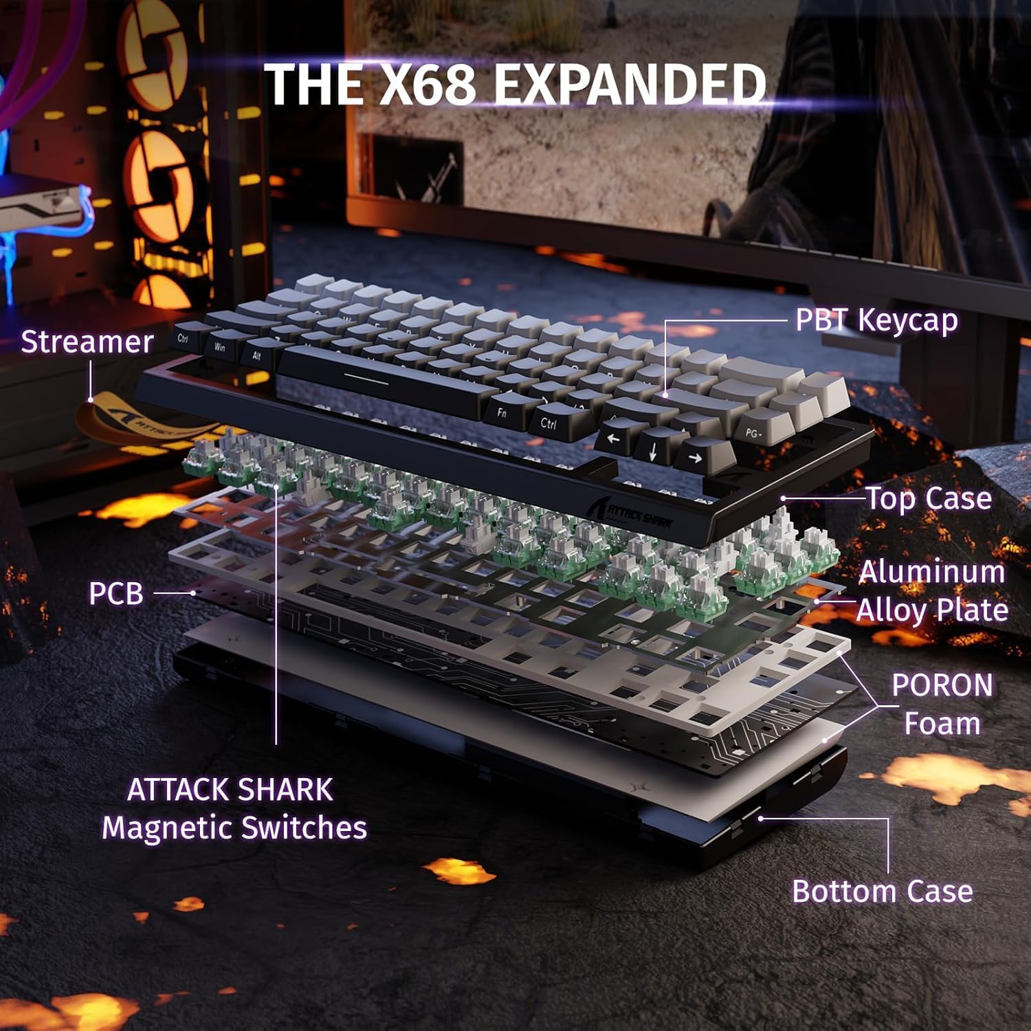 Attack Shark X68 HE - Magnetic Switch 8K