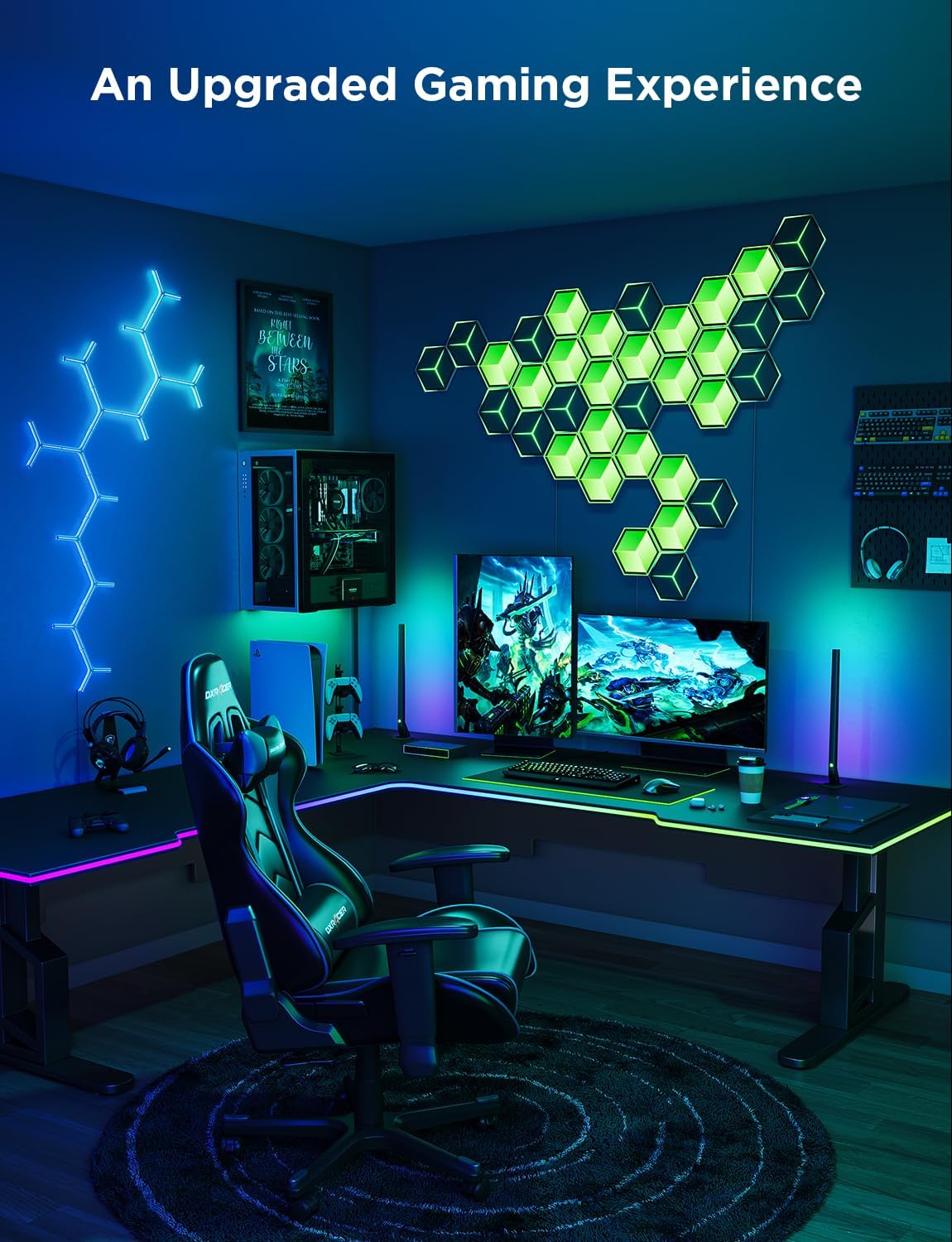 3D Cube RGB Wall Light 10 Pack - إضاءة جدارية 3D على شكل مكعب - 10 قطع