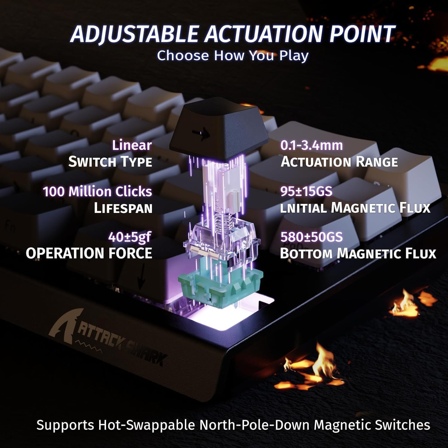 Attack Shark X68 HE - Magnetic Switch 8K