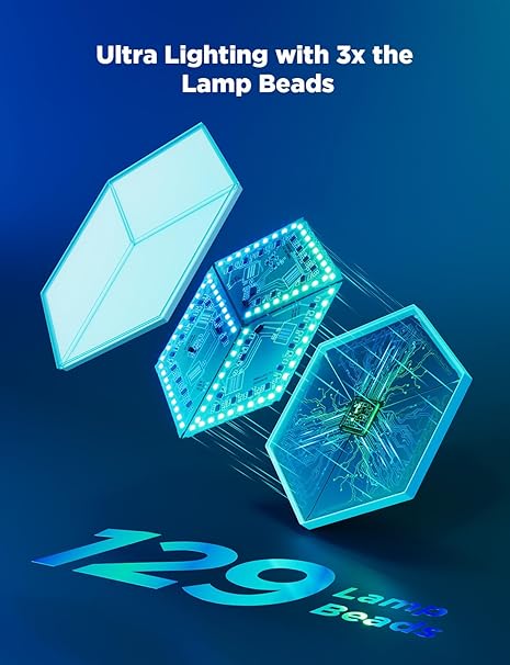 3D Cube RGB Wall Light 10 Pack - إضاءة جدارية 3D على شكل مكعب - 10 قطع