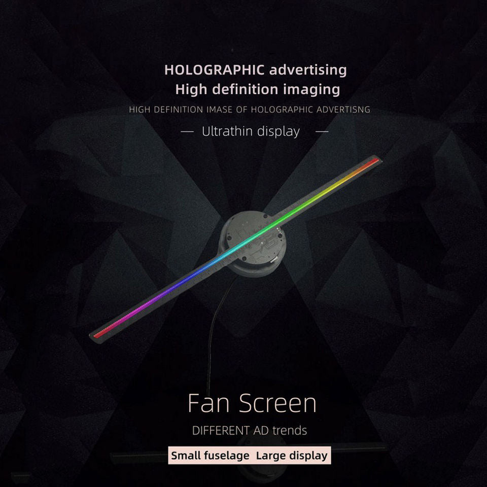 3D Holographic Fan -  مروحة هولوغرافيك جداري