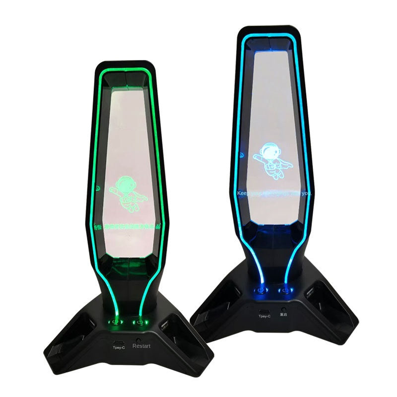 RGB Headset Stand with GIF Display - ستاند سماعة RGB مع عرض GIF