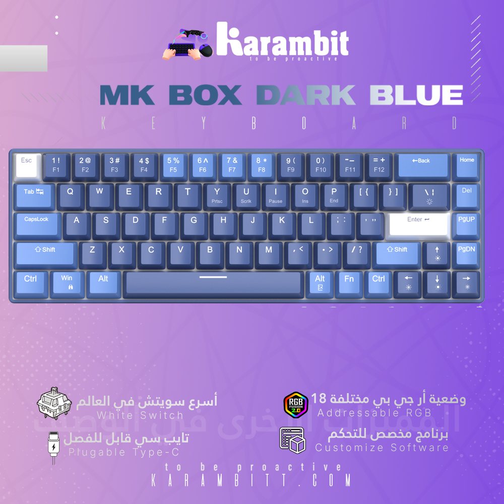 Magegee MK Box Dark Blue - White Switch