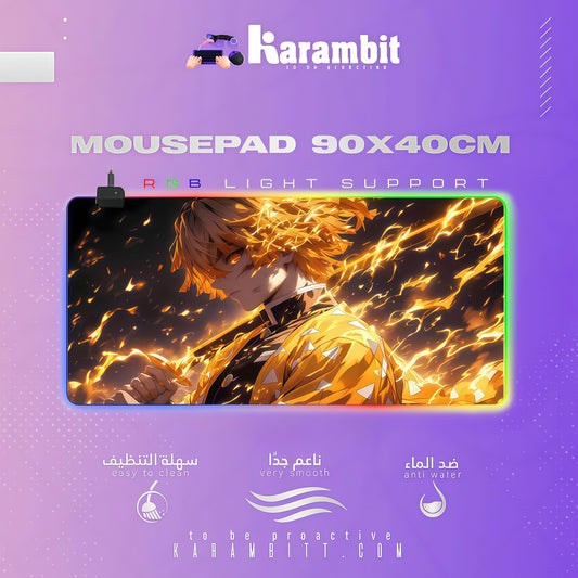 RGB Mouse Pad I Zenitsu